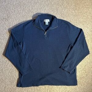 Jennifer Moore Men’s Medium Quarter‎ Zip sweater color: Blue